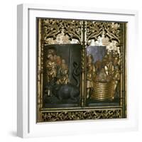 Scenes from a carved wooden altarpiece, 16th century-Unknown-Framed Giclee Print