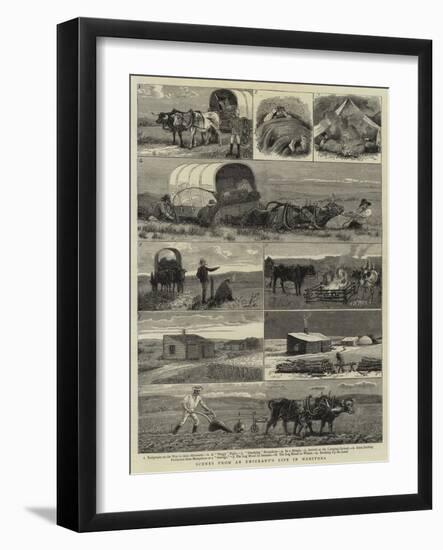 Scenes from an Emigrants's Life in Manitoba-null-Framed Giclee Print