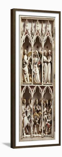 Scenes from Childhood of Christ, Valve from Diptych, Ca 1330, Carved Ivory, France-null-Framed Giclee Print