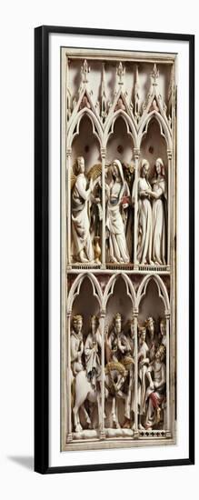 Scenes from Childhood of Christ, Valve from Diptych, Ca 1330, Carved Ivory, France-null-Framed Giclee Print