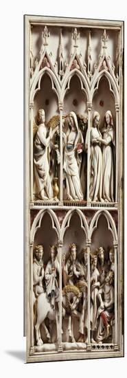 Scenes from Childhood of Christ, Valve from Diptych, Ca 1330, Carved Ivory, France-null-Mounted Giclee Print