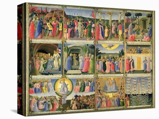 Scenes from Passion of Christ and Last Judgement, Originally Drawers from a Cabinet Storing Silver-Fra Angelico-Stretched Canvas