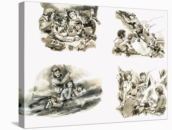 Scenes from Swallows and Amazons by Arthur Ransome-null-Stretched Canvas