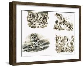 Scenes from Swallows and Amazons by Arthur Ransome-null-Framed Giclee Print