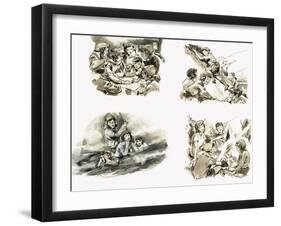 Scenes from Swallows and Amazons by Arthur Ransome-null-Framed Giclee Print