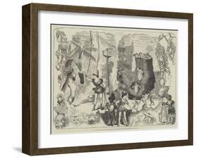 Scenes from the Drury-Lane and Covent-Garden Pantomimes-George Cruikshank-Framed Giclee Print