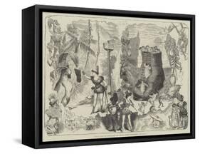 Scenes from the Drury-Lane and Covent-Garden Pantomimes-George Cruikshank-Framed Stretched Canvas