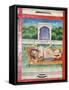 Scenes from the Kama Sutra from Cupboard in the Juna Mahal Fort, Dungarpur, Rajasthan State, India-R H Productions-Framed Stretched Canvas