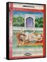 Scenes from the Kama Sutra from Cupboard in the Juna Mahal Fort, Dungarpur, Rajasthan State, India-R H Productions-Framed Stretched Canvas