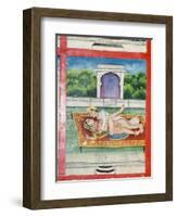 Scenes from the Kama Sutra from Cupboard in the Juna Mahal Fort, Dungarpur, Rajasthan State, India-R H Productions-Framed Photographic Print