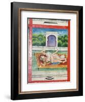 Scenes from the Kama Sutra from Cupboard in the Juna Mahal Fort, Dungarpur, Rajasthan State, India-R H Productions-Framed Photographic Print