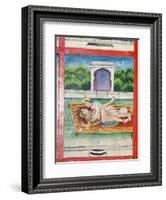 Scenes from the Kama Sutra from Cupboard in the Juna Mahal Fort, Dungarpur, Rajasthan State, India-R H Productions-Framed Photographic Print