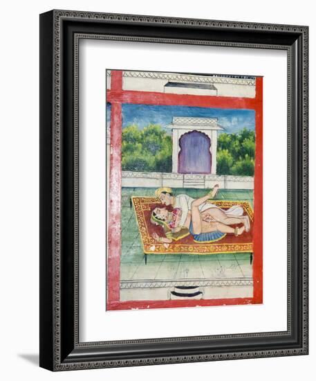 Scenes from the Kama Sutra from Cupboard in the Juna Mahal Fort, Dungarpur, Rajasthan State, India-R H Productions-Framed Photographic Print