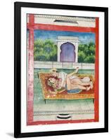 Scenes from the Kama Sutra from Cupboard in the Juna Mahal Fort, Dungarpur, Rajasthan State, India-R H Productions-Framed Photographic Print