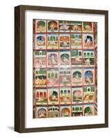 Scenes from the Kama Sutra in a Cupboard in the Juna Mahal Fort, Dungarpur, Rajasthan State, India-R H Productions-Framed Photographic Print