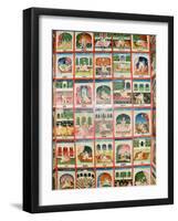 Scenes from the Kama Sutra in a Cupboard in the Juna Mahal Fort, Dungarpur, Rajasthan State, India-R H Productions-Framed Photographic Print