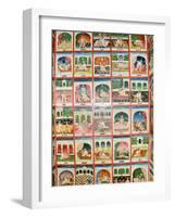 Scenes from the Kama Sutra in a Cupboard in the Juna Mahal Fort, Dungarpur, Rajasthan State, India-R H Productions-Framed Photographic Print