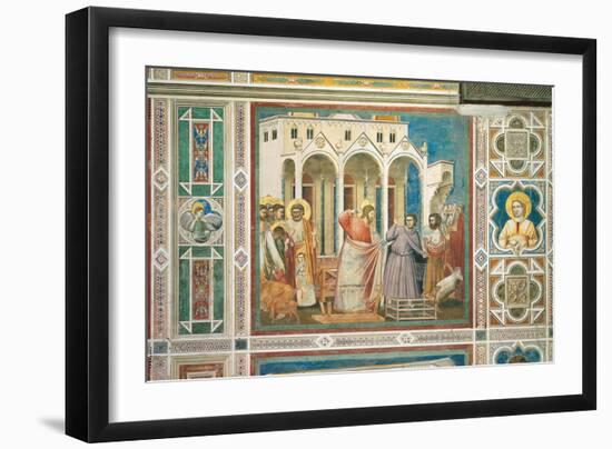 Scenes From the Life of Christ Expulsion of the Money Changers From the Temple-Giotto di Bondone-Framed Giclee Print