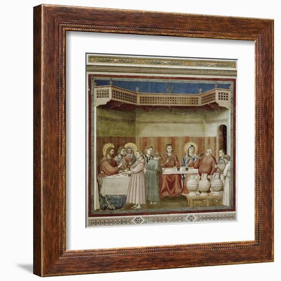 Scenes from the Life of Christ: Marriage at Cana-Giotto di Bondone-Framed Art Print