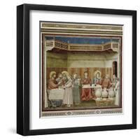 Scenes from the Life of Christ: Marriage at Cana-Giotto di Bondone-Framed Art Print