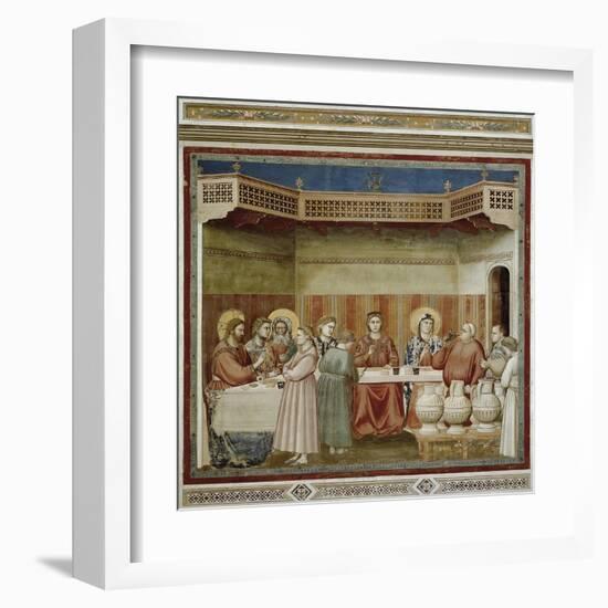 Scenes from the Life of Christ: Marriage at Cana-Giotto di Bondone-Framed Art Print