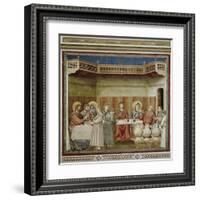 Scenes from the Life of Christ: Marriage at Cana-Giotto di Bondone-Framed Art Print