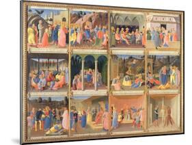 Scenes from the Life of Christ, Panel Three from the Silver Treasury of Santissima Annunziata-Fra Angelico-Mounted Giclee Print