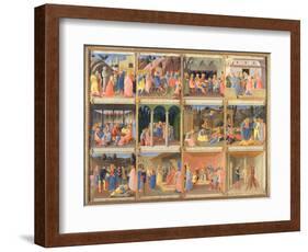 Scenes from the Life of Christ, Panel Three from the Silver Treasury of Santissima Annunziata-Fra Angelico-Framed Giclee Print