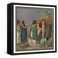 Scenes from the Life of Christ: Raising of Lazarus, 1304-1305-Franz Kellerhoven-Framed Stretched Canvas