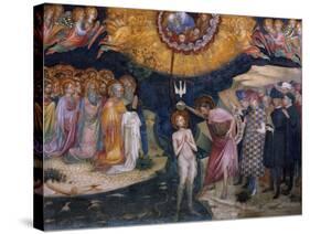 Scenes from the Life of Saint John the Baptist, Baptism of Jesus-Lorenzo & Jacopo Salimbeni-Stretched Canvas