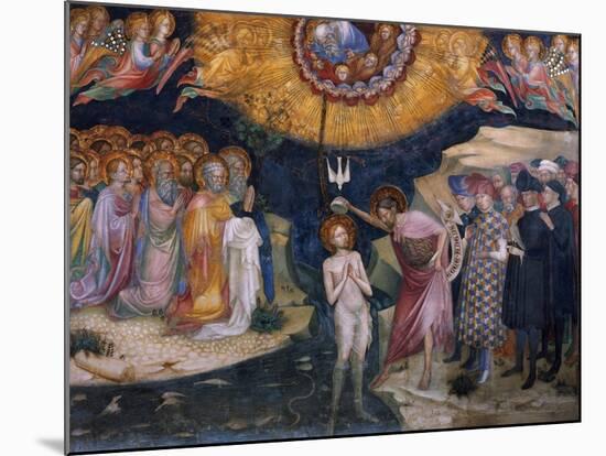 Scenes from the Life of Saint John the Baptist, Baptism of Jesus-Lorenzo & Jacopo Salimbeni-Mounted Giclee Print