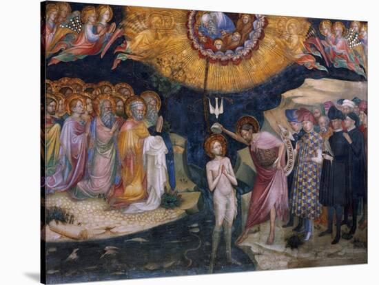 Scenes from the Life of Saint John the Baptist, Baptism of Jesus-Lorenzo & Jacopo Salimbeni-Stretched Canvas