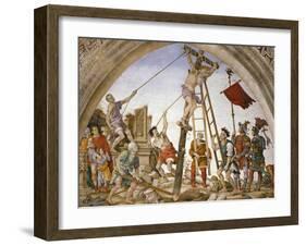 Scenes from the Life of Saint Philip: Crucifixion of the Saint-Filippino Lippi-Framed Giclee Print