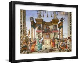 Scenes from the Life of Saint Philip: the Saint Driving the Dragon from the Temple-Filippino Lippi-Framed Giclee Print