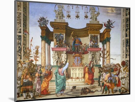 Scenes from the Life of Saint Philip: the Saint Driving the Dragon from the Temple-Filippino Lippi-Mounted Giclee Print
