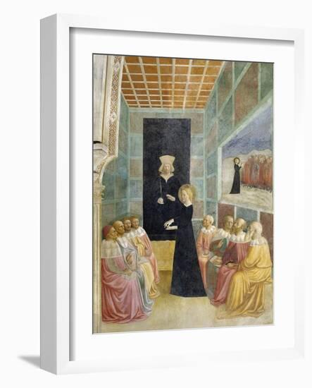 Scenes from the Life of St. Catherine: Saint Catherine's Disputation with the Philosophers-Tommaso Masolino Da Panicale-Framed Giclee Print