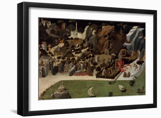 Scenes from the Lives of the Desert Fathers (Thebai)-Fra Angelico-Framed Giclee Print