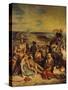 Scenes from the Massacre of Chios, 1822-Eugene Delacroix-Stretched Canvas