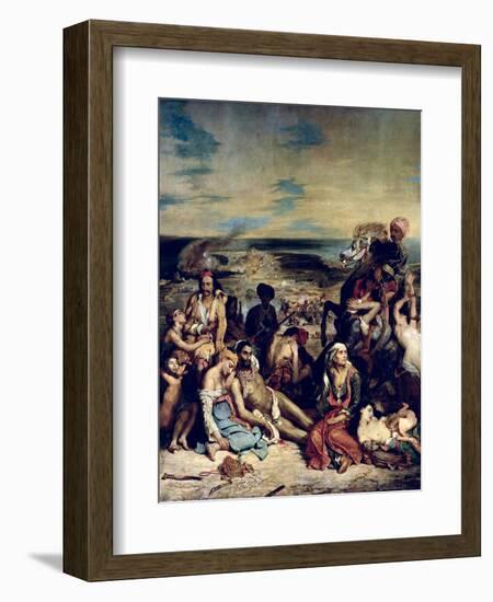 Scenes from the Massacre of Chios, 1822-Eugene Delacroix-Framed Giclee Print