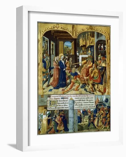 Scenes from the Seventh Crusade, 1248-1254 (15th Centur)-null-Framed Giclee Print