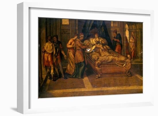 Scenes from the Story of David, 1561-Andrea Schiavone-Framed Giclee Print