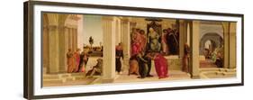 Scenes from the Story of Esther (Oil on Panel)-Filippino Lippi-Framed Premium Giclee Print