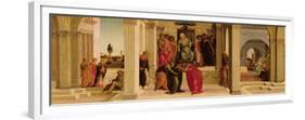 Scenes from the Story of Esther (Oil on Panel)-Filippino Lippi-Framed Premium Giclee Print
