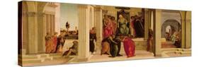 Scenes from the Story of Esther (Oil on Panel)-Filippino Lippi-Stretched Canvas