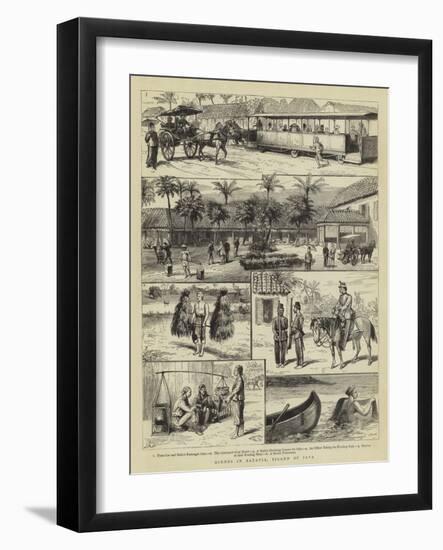 Scenes in Batavia, Island of Java-null-Framed Giclee Print