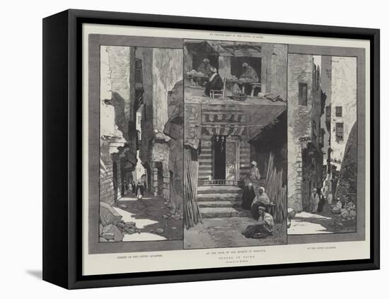 Scenes in Cairo-Charles Auguste Loye-Framed Stretched Canvas