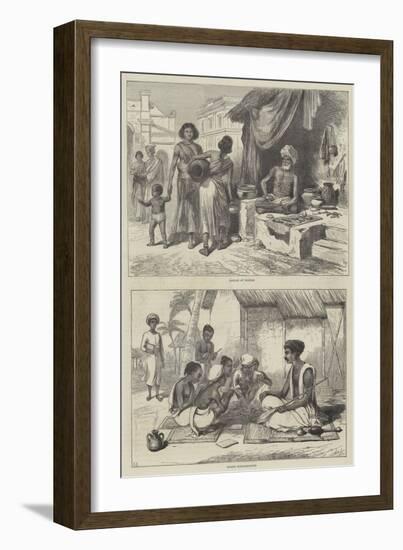 Scenes in India-null-Framed Giclee Print