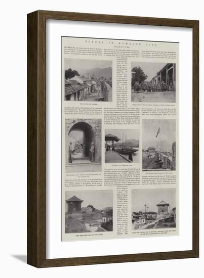 Scenes in Kowloon City-null-Framed Giclee Print