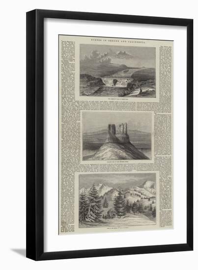 Scenes in Oregon and California-null-Framed Giclee Print
