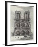 Scenes in Paris, the Cathedral of Notre Dame-null-Framed Giclee Print